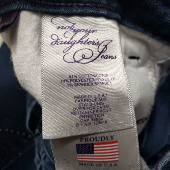 NYDJ Jeans Womens 30 Blue Made In USA Bootcut Denim Dark Wash - Picture 4 of 11
